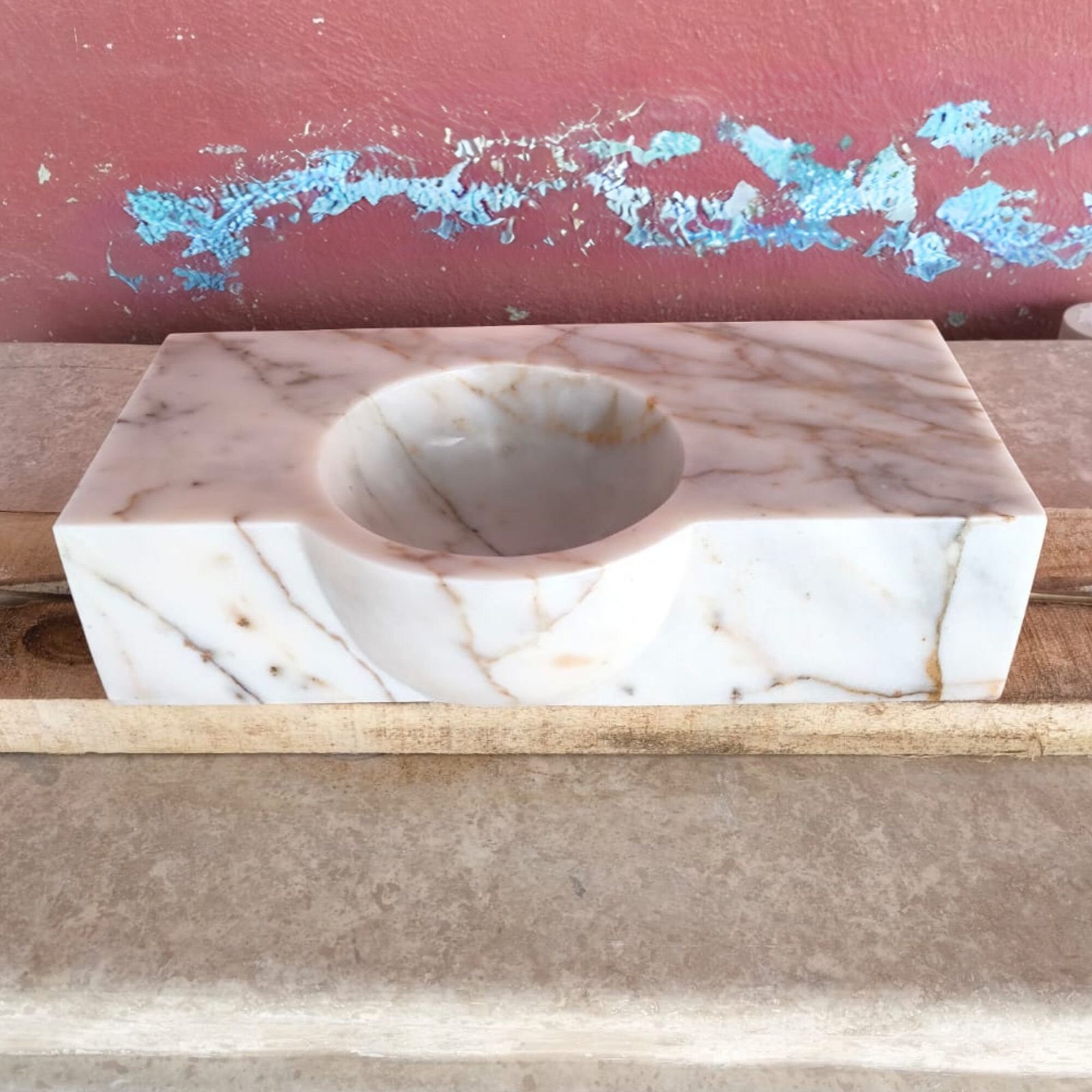 Calacatta Gold Mermer Lavabo – Küçük Boy Duvara Monte Vanity - Görsel 5