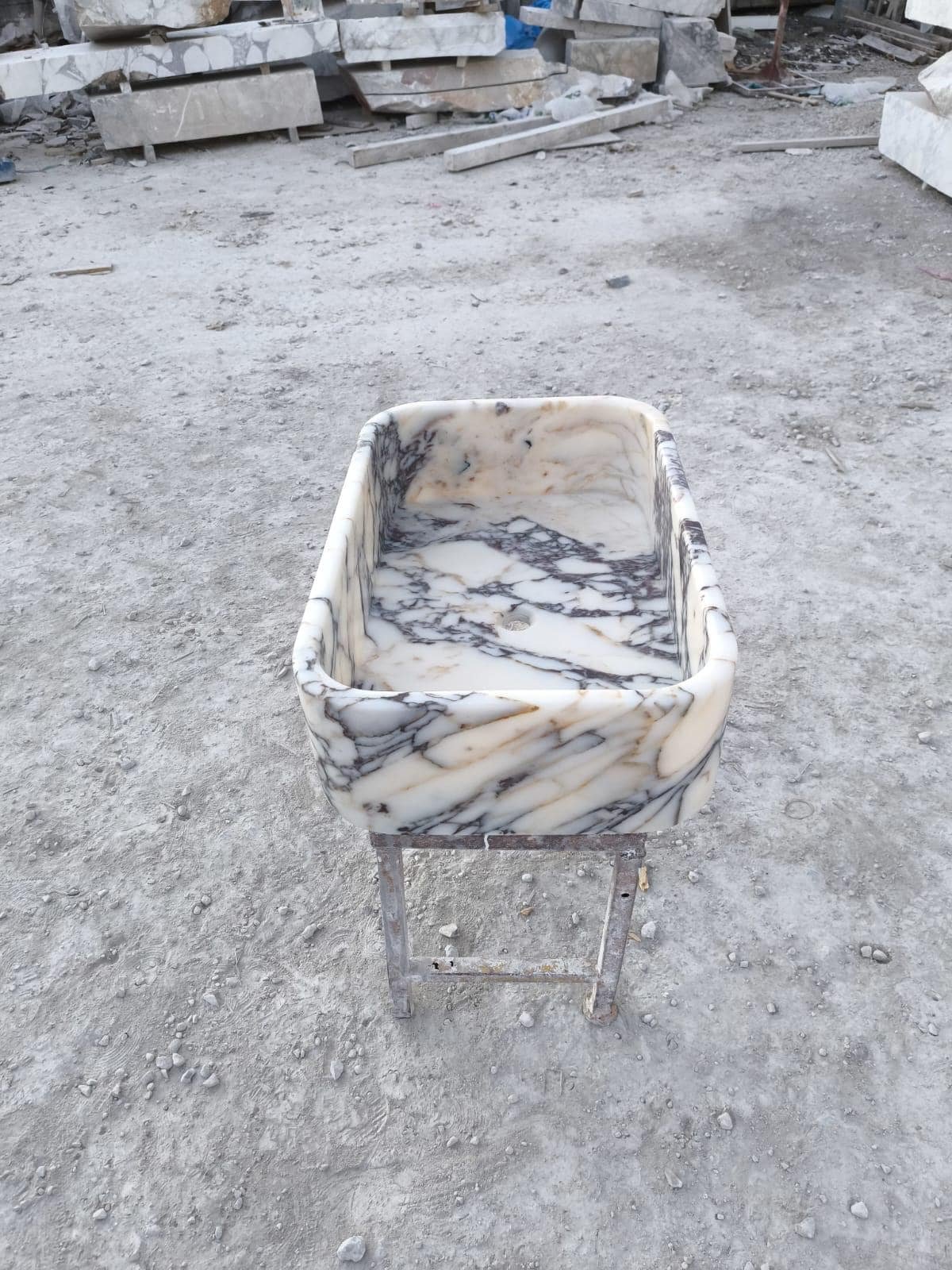 Calacatta Viola Mermer Evye – El Oyma Apron Front (Farmhouse) Lüks Mutfak Lavabosu - Görsel 7