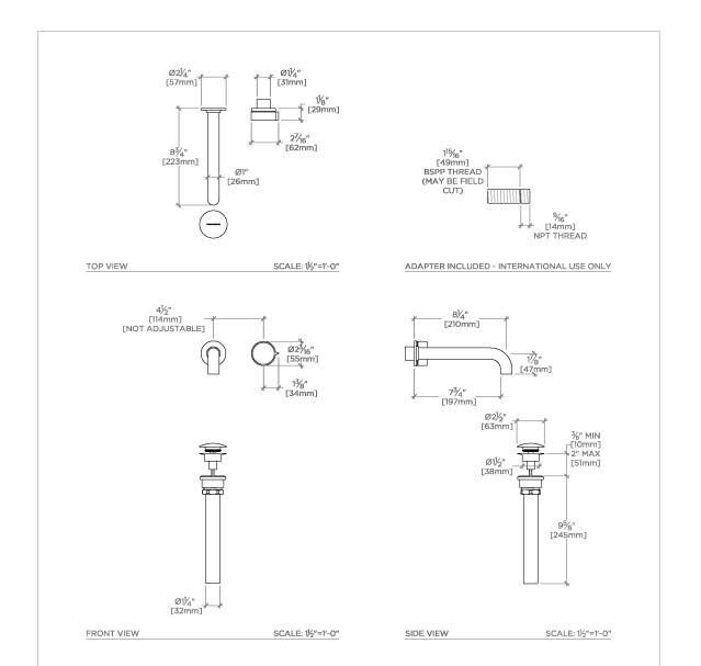 Traverten Çift Lavabo – 62” Rustik Bej Doğal Taş Banyo Tezgahı (Double Basin) - Görsel 3