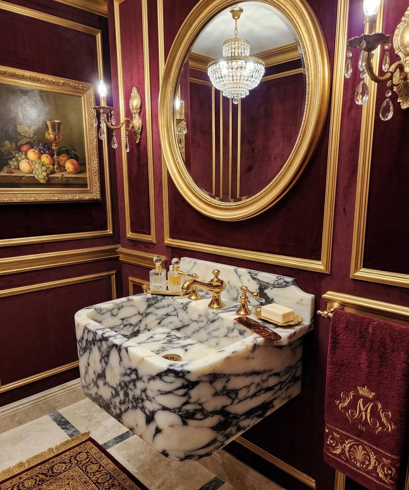 Calacatta Viola Mermer Lavabo – El Oyma Tezgah Üstü Lüks Vanity Basin